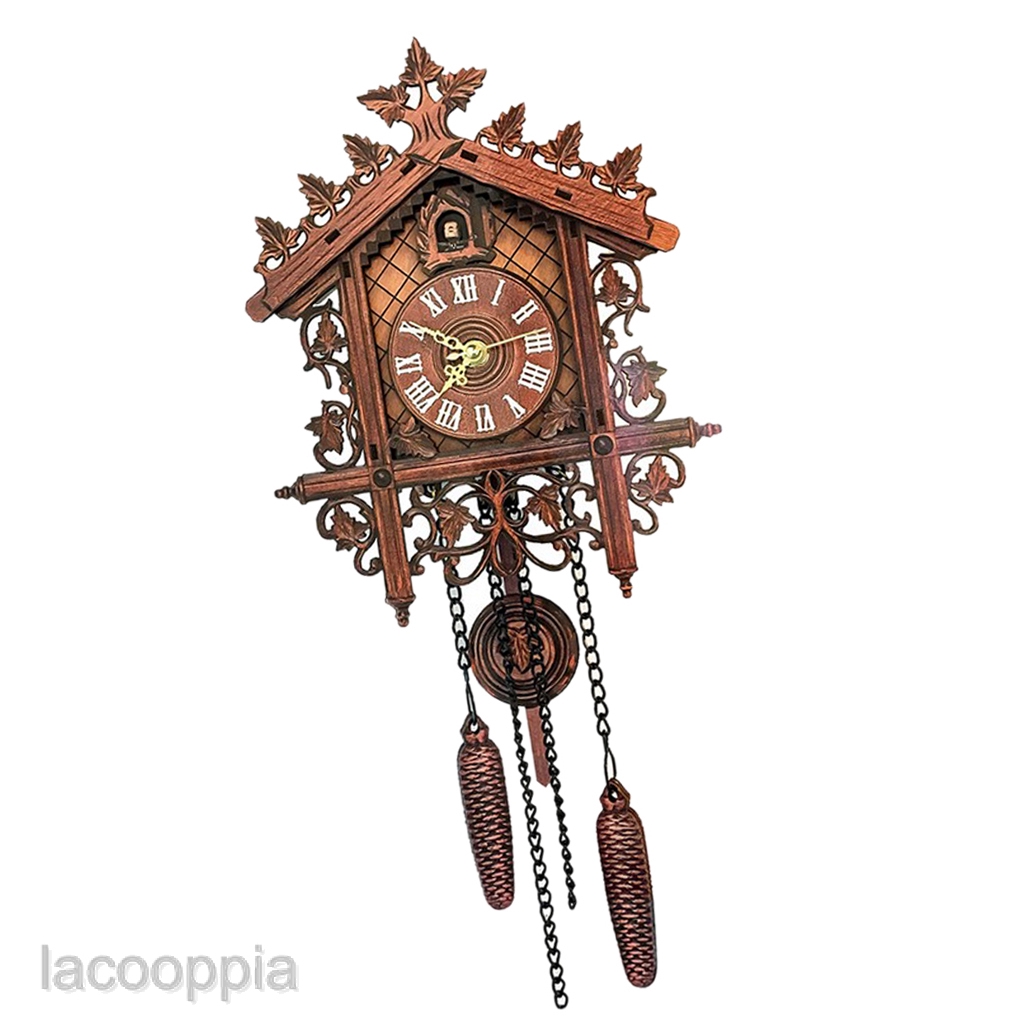 Lacooppia Antique Style Wooden Cuckoo Wall Clock For Bedroom Living Room Office Decoration Shopee Indonesia