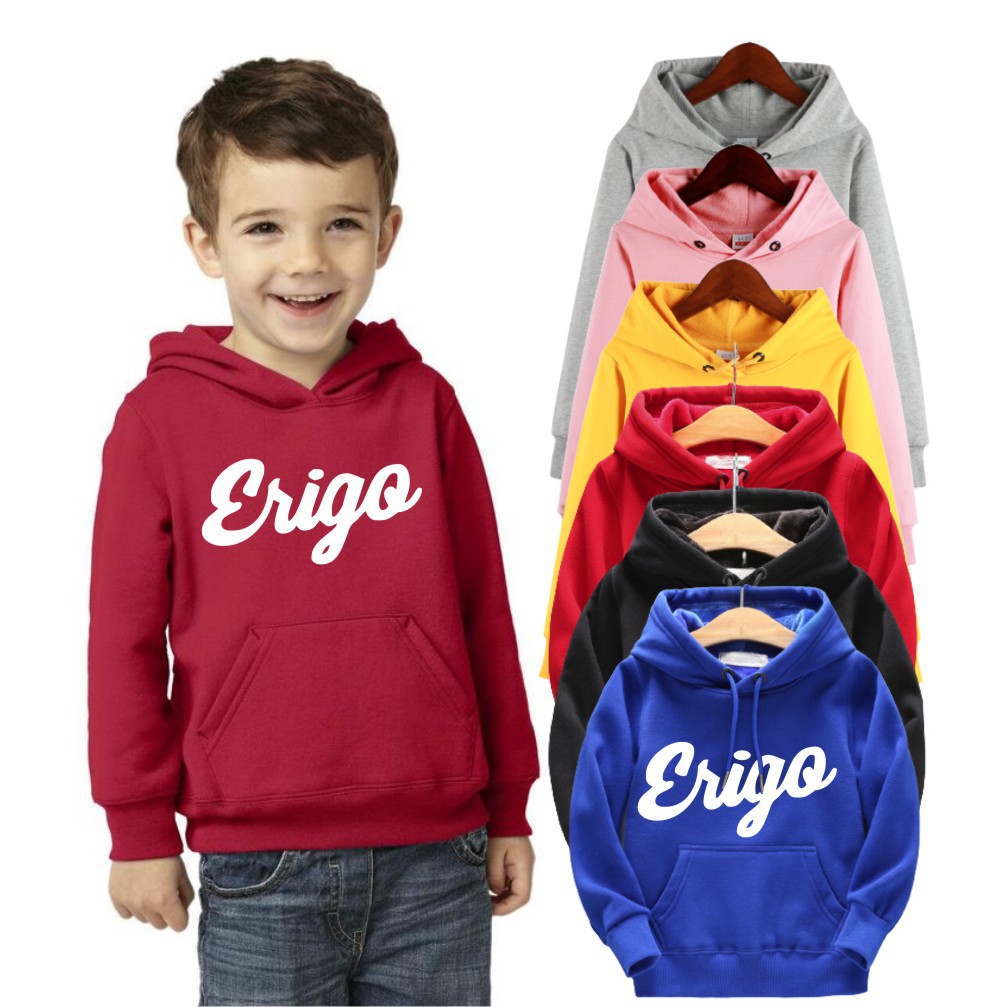 Jaket Hodie Anak Perempuan Laki Laki Cewek Cowok Kembar Couple Unisex Usia PAUD TK SD Umur 4 5 6 7 8