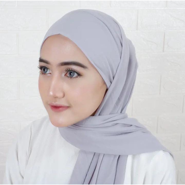 (BISA COD) Pasmina Instant bando Melayu Ceruty Babydoll ukuran 180 x 750/ Pashmina Instant Melayu