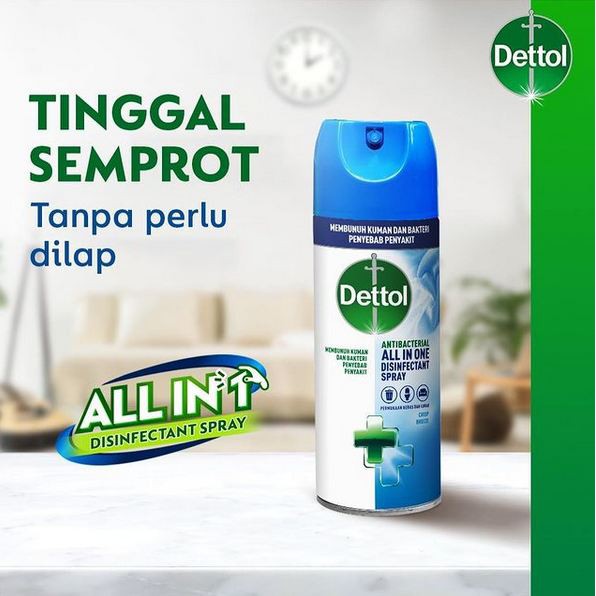 ORIGINAL Dettol Disinfectant Spray 450ml / Dettol Desinfektan Spray / HELLOMARTID