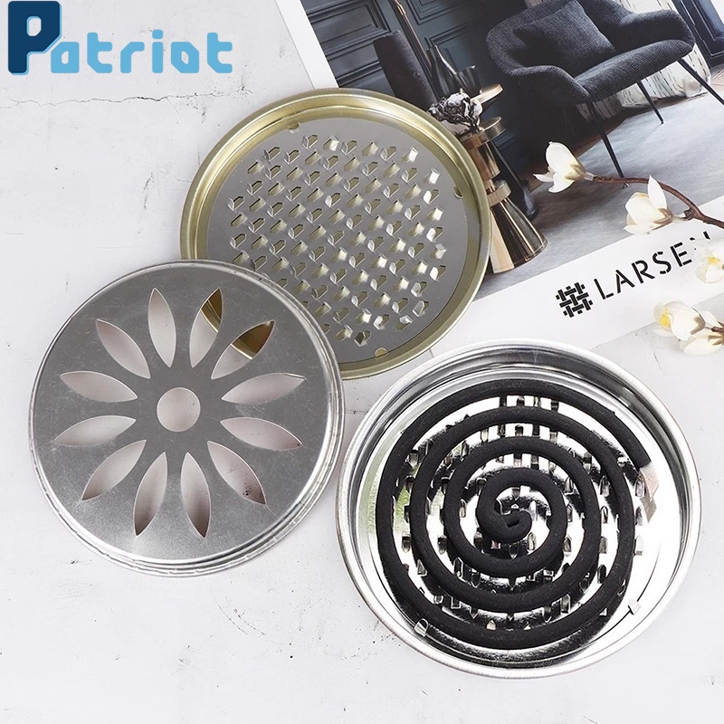 1pc Portable Stainless Steel Mosquito Coil Holder Tray for Outdoor Use, Deck, Patio, Pool Side, Camping, Hiking and Fishing