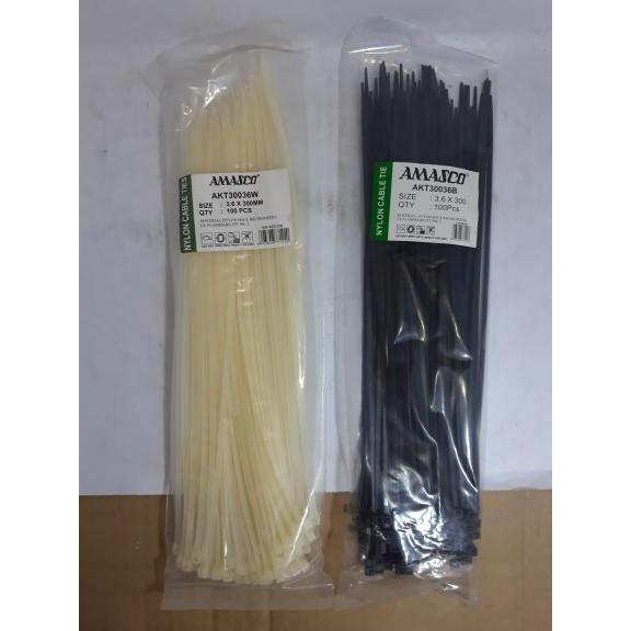 Amasco Kabel ties 30cm - Hitam