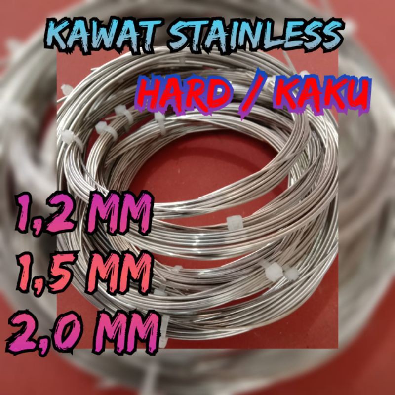 Kawat Stainless Tipe Kaku / Hard 304 1,2 1,5 2,0 mm Lure Fishing Jigging Minnow