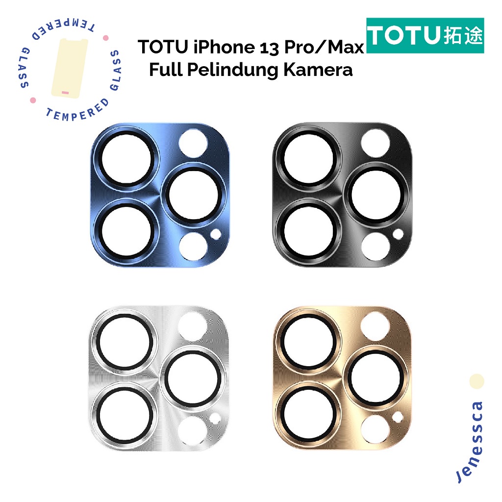 TOTU iPhone 13 Pro/13 Pro Max Tempered Glass Camera Pelindung Kamera