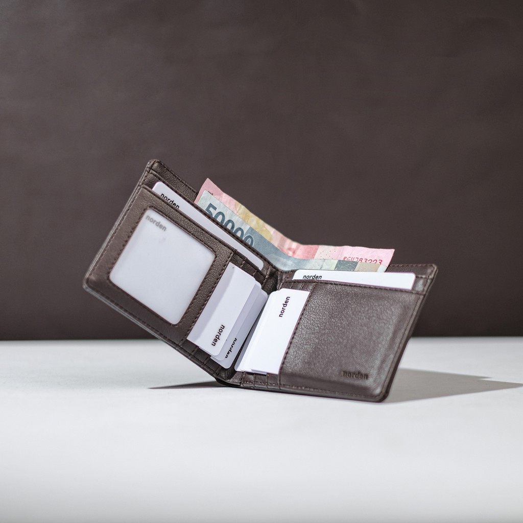 NORDEN - Oscar Bifold Mens Leather Wallet Dompet Lipat Kulit Pria Cowok Original Branded 100% Keren Premium Distro - Dompet Kulit Pria - Leather Wallet