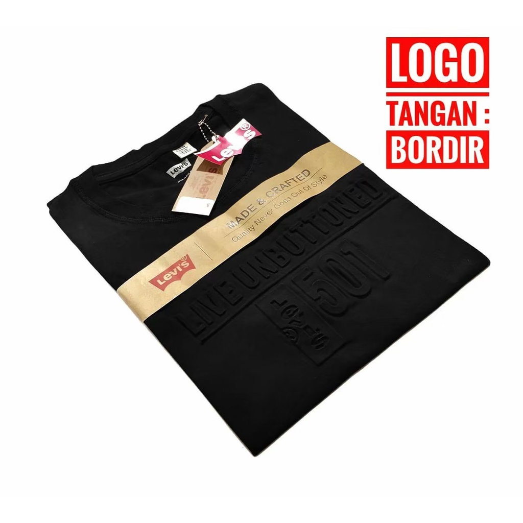 KAOS PRIA L.VIS UNBOTTONED EMBOS / TIMBUL PREMIUM LENGAN PENDEK M L XL