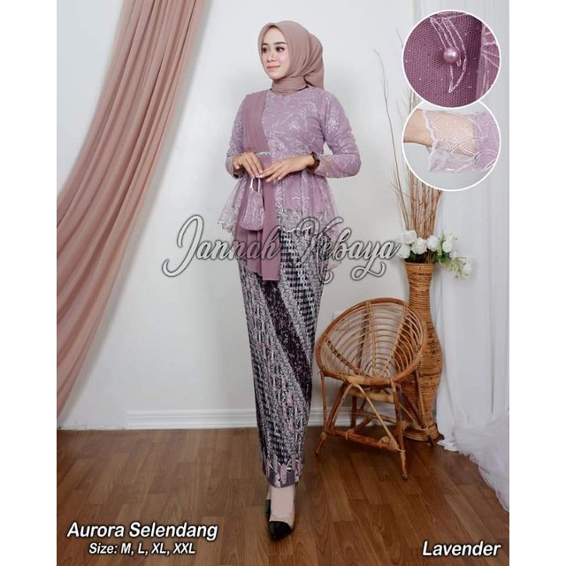 Realpict setelan kebaya auora selendang//kebaya wisuda//kebaya tunangan