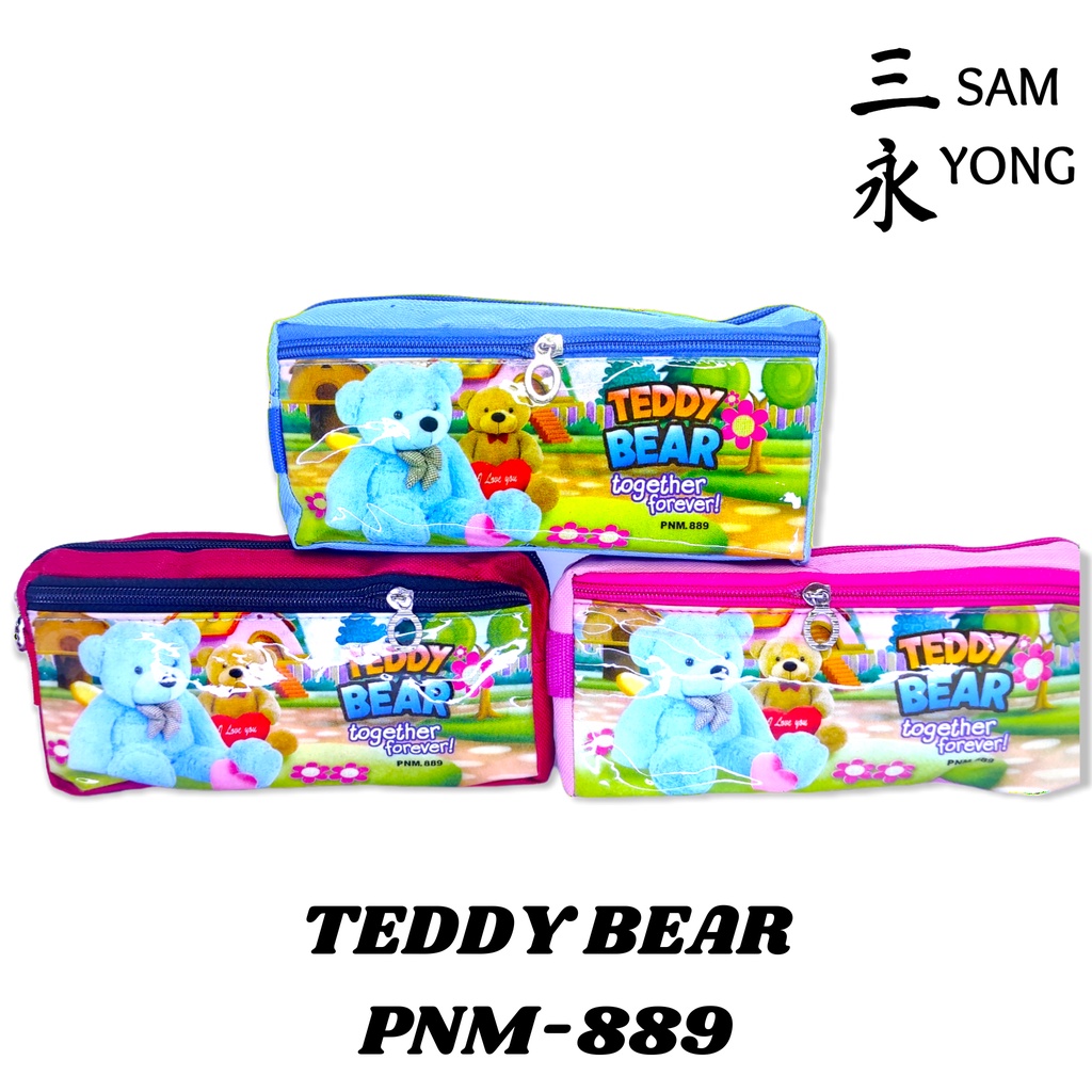 

TEMPAT/ KOTAK PENSIL ANAK PEREMPUAN TEDDY BEAR PENCIL CASE LUCU MURAH