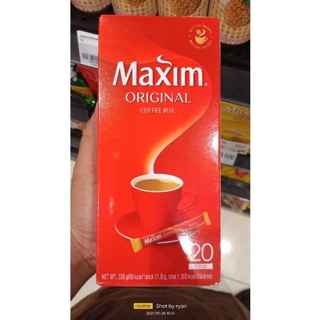 

Kopi Maxim Korea/Korea Maxim Coffee rasa Original.