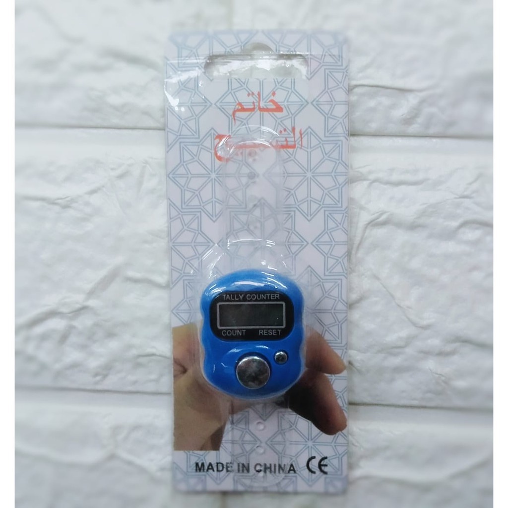 ✧YUKSHOPING✧R031 Alat Hitung Digital Tasbih Digital Elektronik Jari Counter Mini Import MurahCOD-BLUE