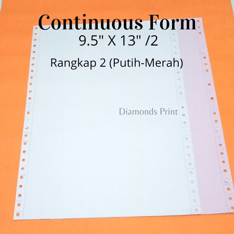 

Kertas Faktur Rangkap 2 9.5 x 13/2 Continuous Form 2ply Paperpryns (isi 20)