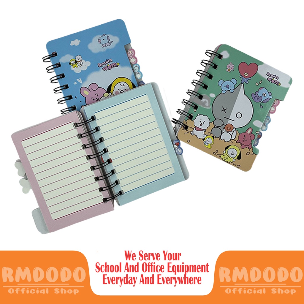 

Rmdodo - Mini Memo Spiral BT21 Series XQ86K-1794 / Agenda BT21 / Buku Diary Murah Berkualitas Bisa Cod