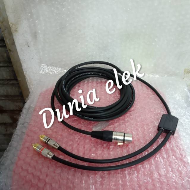 Kabel audio jack canon female to 2 RCA kualitas bagus