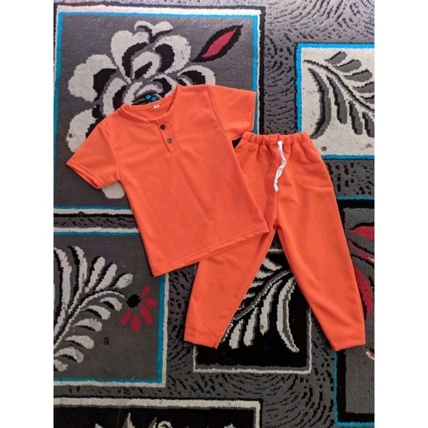 setelan kiano polos celana panjang