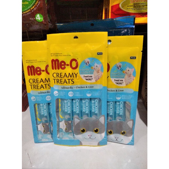 Meo Liquid snack Kucing isi 4pcs(Chiken &amp; Liver)