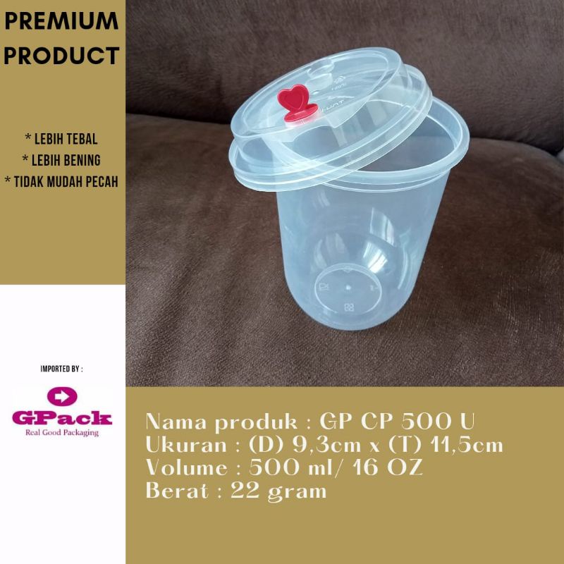 

Ay00! CUP PLASTIK BUBBLE TEA/CUP PLASTIK JUICE/TEA/CHEESE /CUP KEKINIAN 500 ml(CP 500 U)