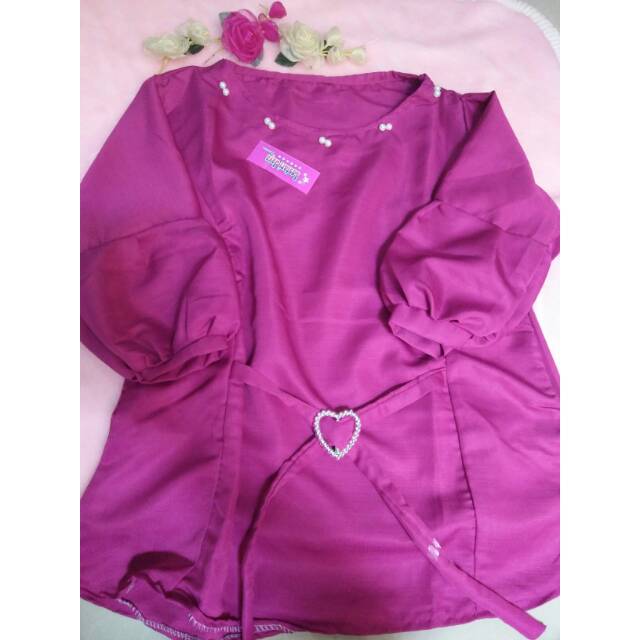 Murah Baju Atasan/blouse wanita/pink fanta dark