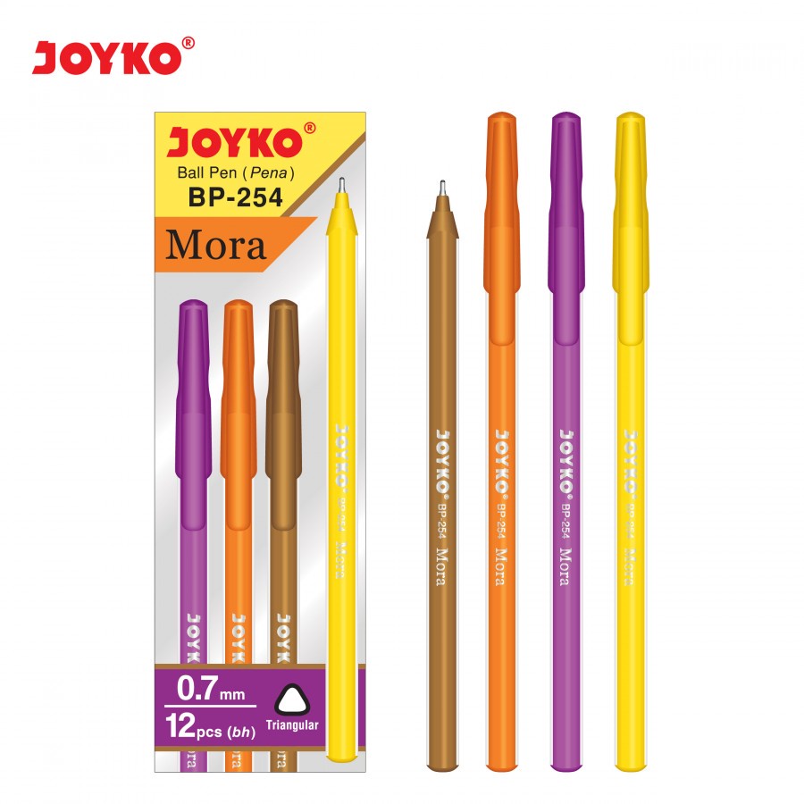 

Pulpen Joyko BP-254 Mora Ballpoint Tip 0.7 mm Tinta Hitam LUSINAN - SHSNP