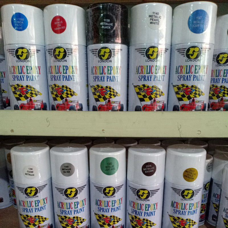 RJ London Pilok Pilox Warna Glossy Metalik Doff Candy (Gold, Blue, White, Black, Red, Orange, Violet, Green, Clear) 300cc/300ml