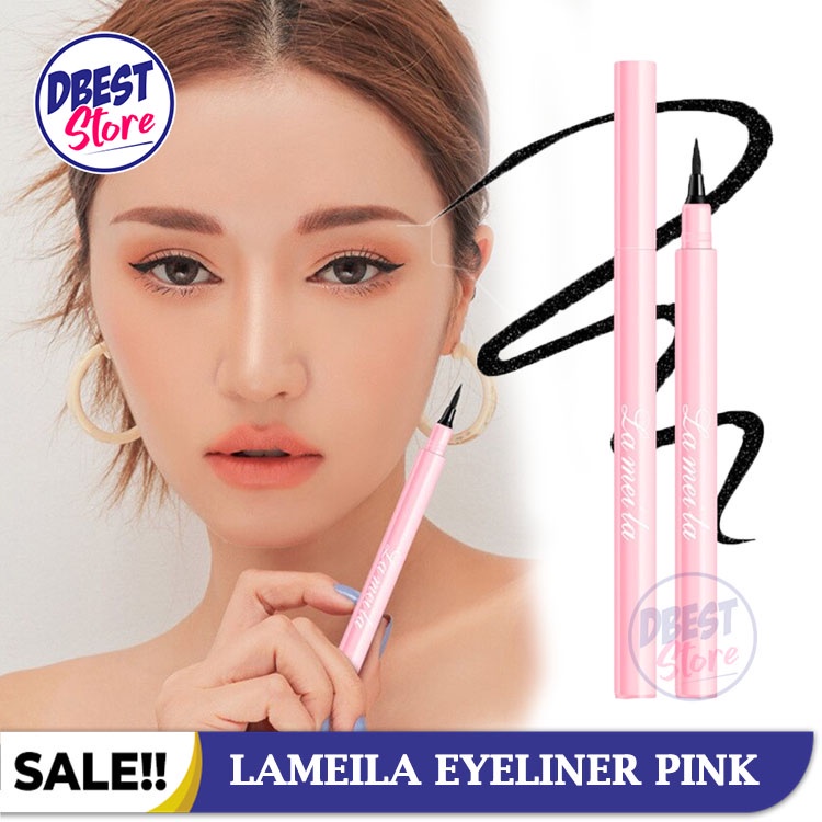 ORIGINAL Lameila Eyeliner Black Pencil Pensil Cair Warna Hitam Profesional Anti Air Tahan Lama 24h