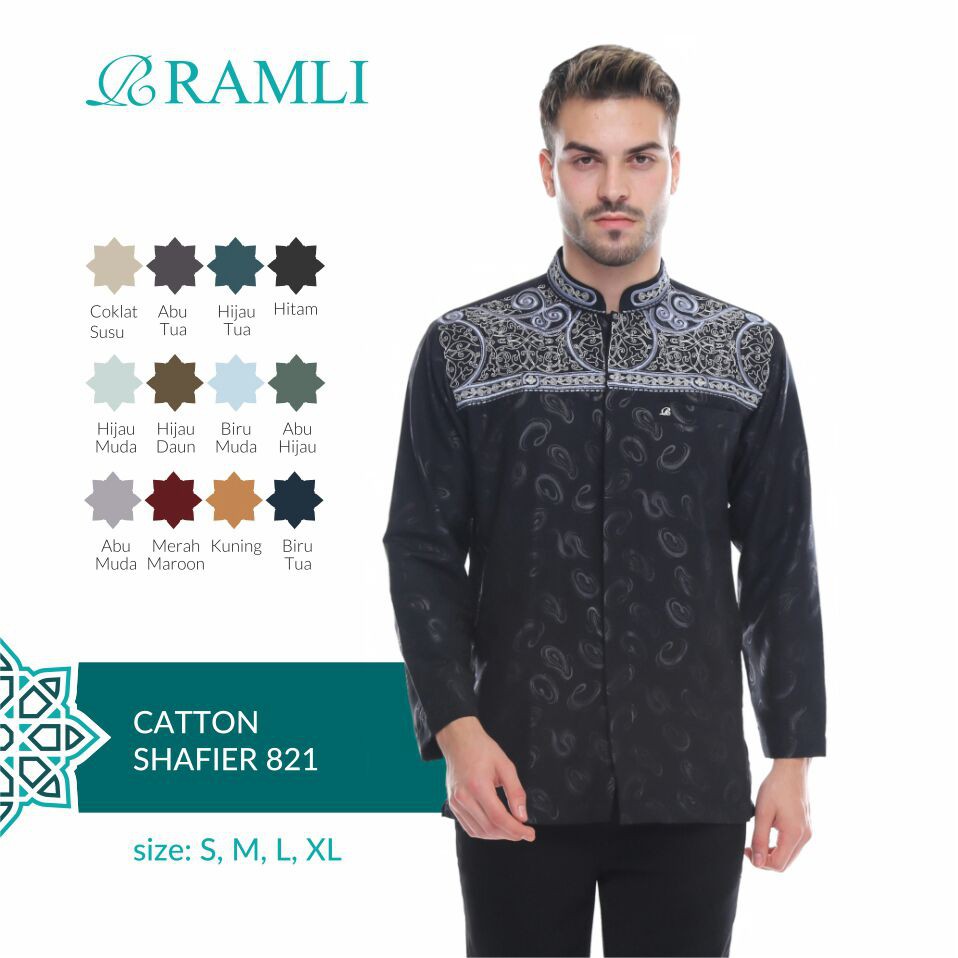 Baju Koko Catton Shafier 821 Merk Ramli