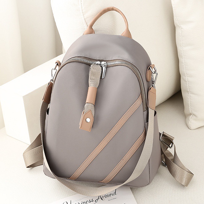 TAS RANSEL WANITA KOREA IMPORT ANTI AIR GREY DANIELE TA595G2 BACKPACK CEWEK MURAH GENDONG PUNGGUNG SEKOLAH KERJA KULIAH FASHION PREMIUM BATAM REMAJA KEKINIAN