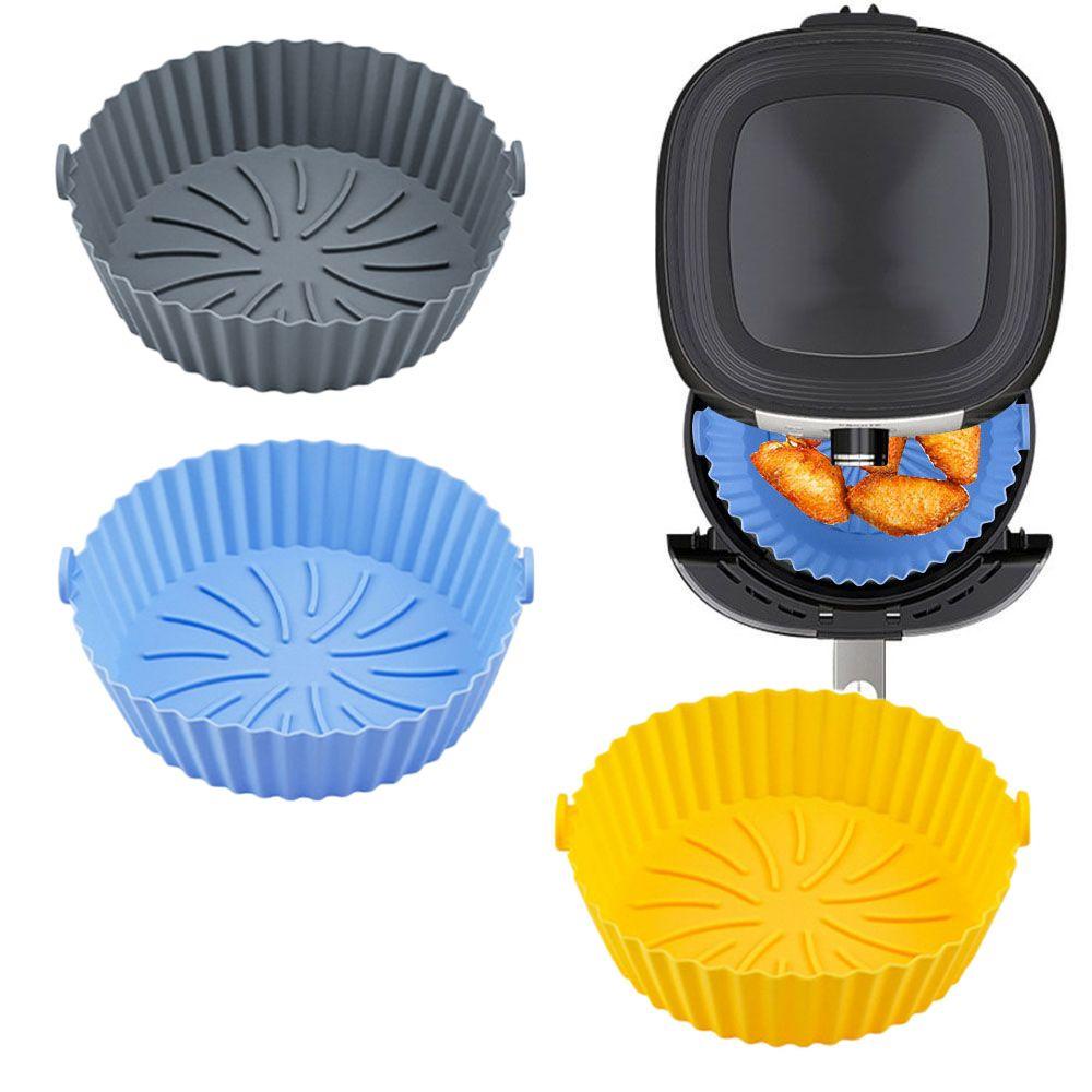 Top Silikon Panci Pengganti Reusable Pizza Plate AirFryer Aksesoris Baking Basket