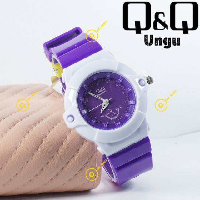 Cod ( Bayar Tujuan ) New Model Jam Tangan Q&amp;Q Wanita Analog Case White / Ready 8 Warna