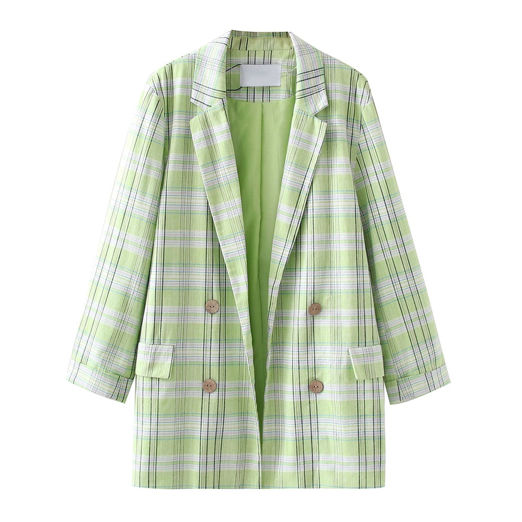 Blazer Wanita / Blazer Import / Blazer Motif / Korean Blazer / Blazer Korea / Blazer Motif Kotak / B