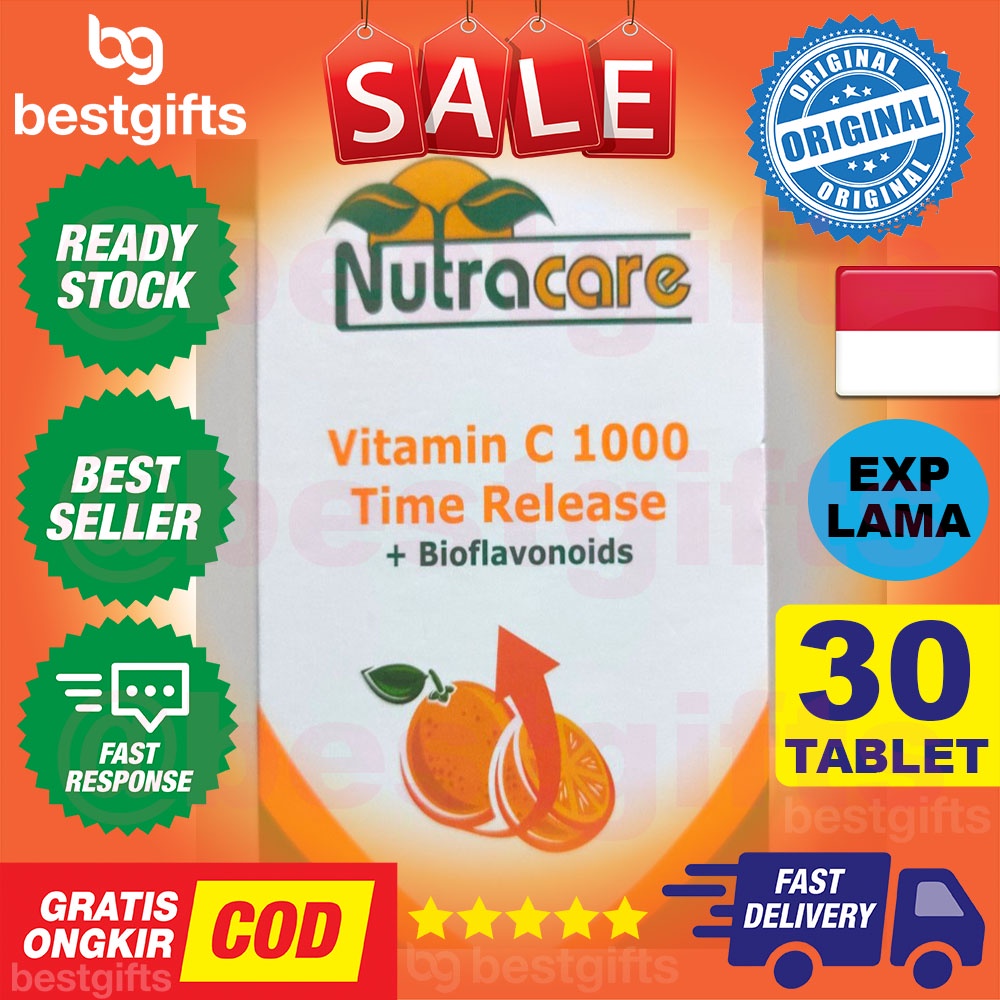 NUTRACARE VITAMIN C TIME RELASE DAYA TAHAN TUBUH 1000 MG - 30 TABLET