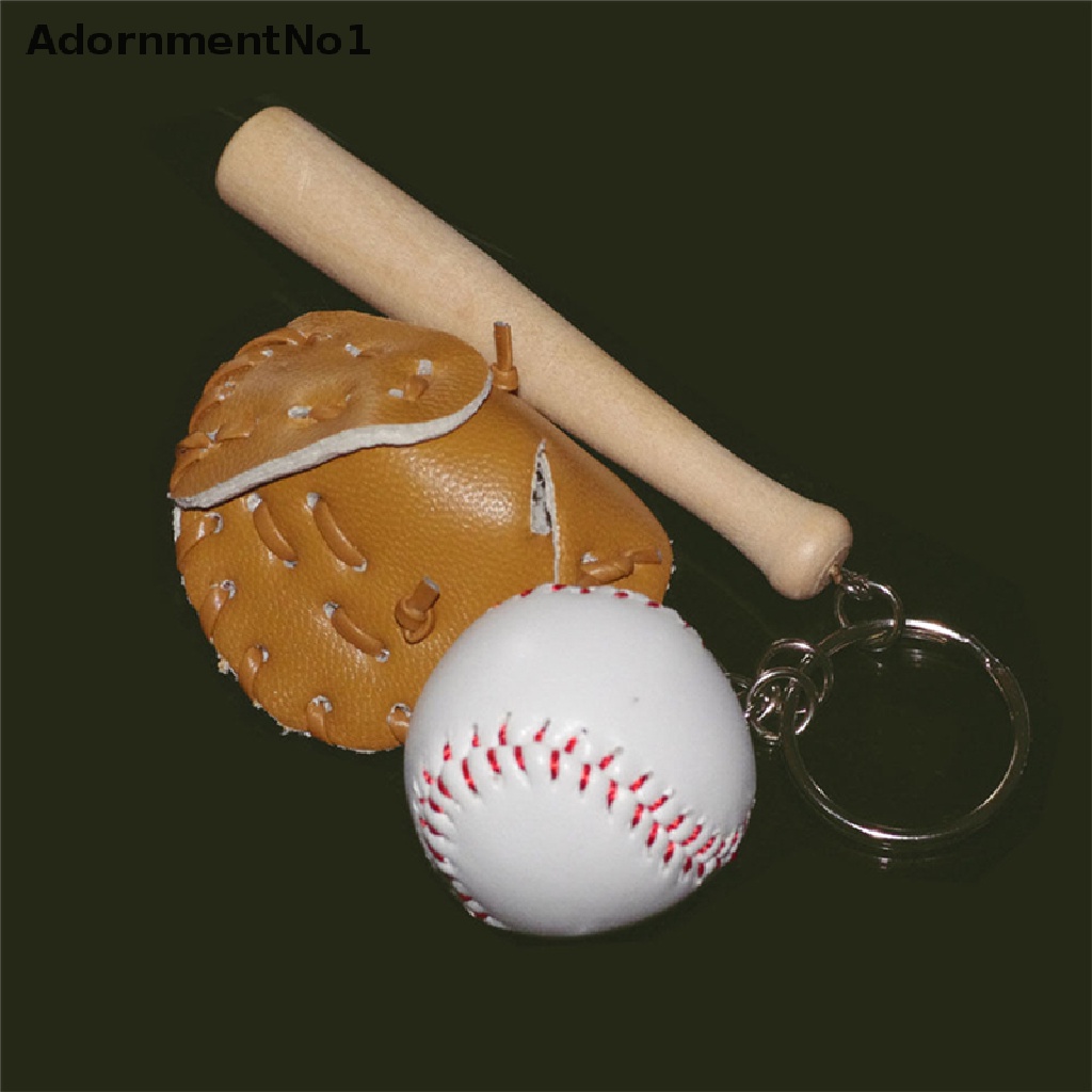 (AdornmentNo1) 1pc Gantungan Kunci Bentuk Bola Baseball Mini