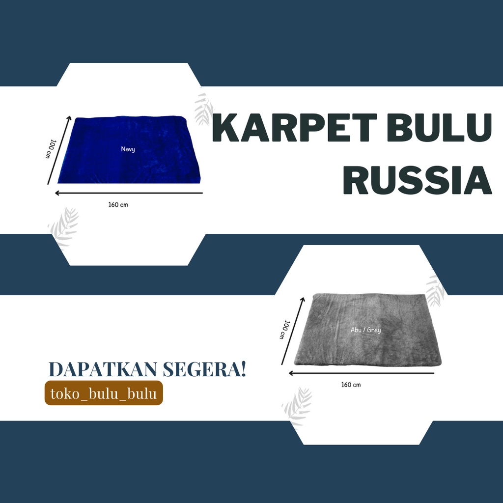 Karpet bulu rasfur ukuran 160cm x 110cm murah banyak pilihan warna