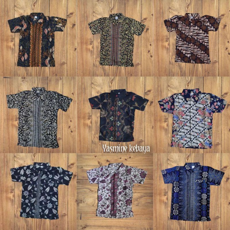 Kemeja Batik Anak / Hem Batik Anak / Kemeja Batik Anak laki Laki-laki Modern / Hem Batik Anak Cowo M