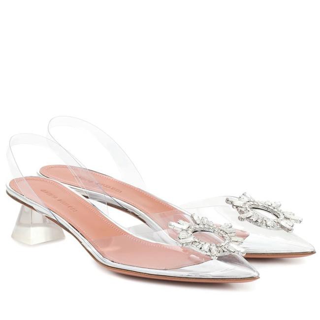 Amina Muaddi  Begum Crystal Embellished Sandal Heel Heels 0038
