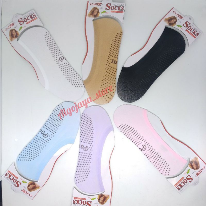 HALU COLLECTION | kaos kaki pendek Balet telapak Hidden socks wanita dewasa anti slip kaos kaki invisible warna warni murah terlaris