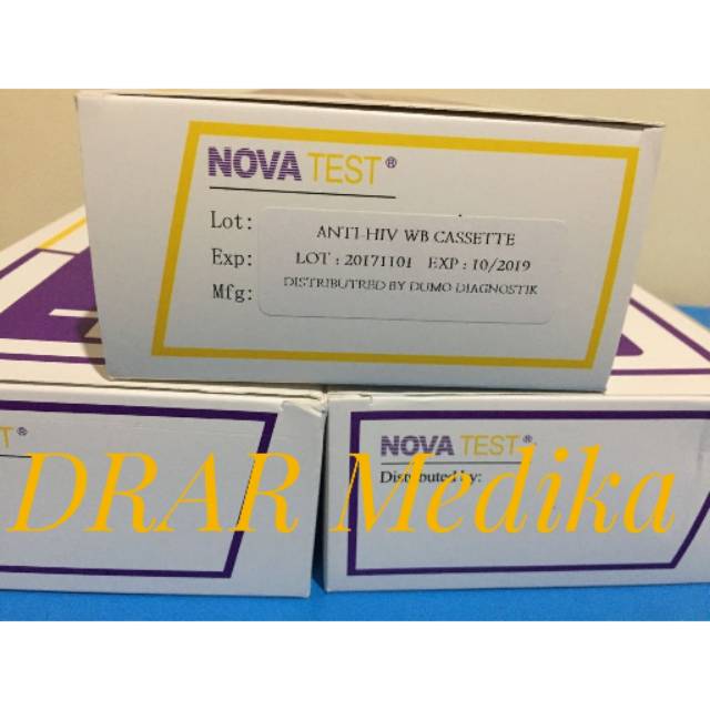 HIV Card Tri-Lane Whole Blood Merk NovaTes isi 25 test
