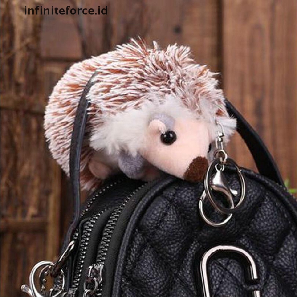 (Infiniteforce.Id) Gantungan Kunci Boneka Landak Bahan Plush 10cm