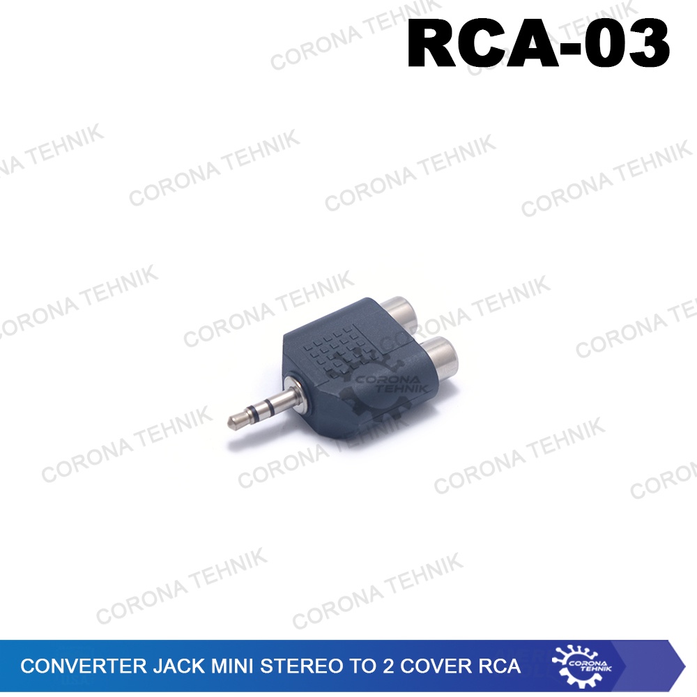 2 Cover RCA To Converter Jack Mini Stereo