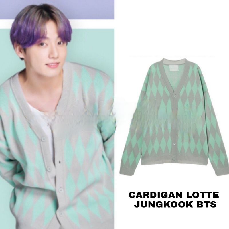 [PRE-ORDER] CARDIGAN LOTTE HIJAU SIDU JEON JUNGKOOK BTS UNOFFICIAL