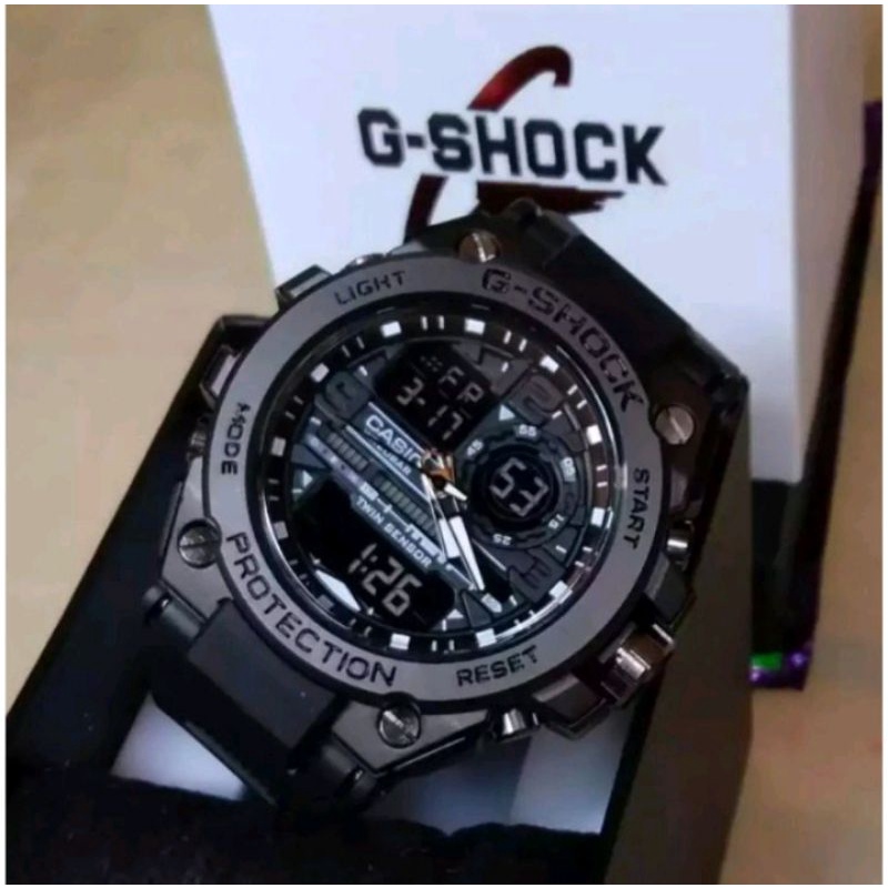 MILIKI SEGARA JAM TANGAN PRIA G SHOCK GT-8600 METAL FULL BLACK KUALITAS PREMIUM ANTI AIR TAMPILAH ME