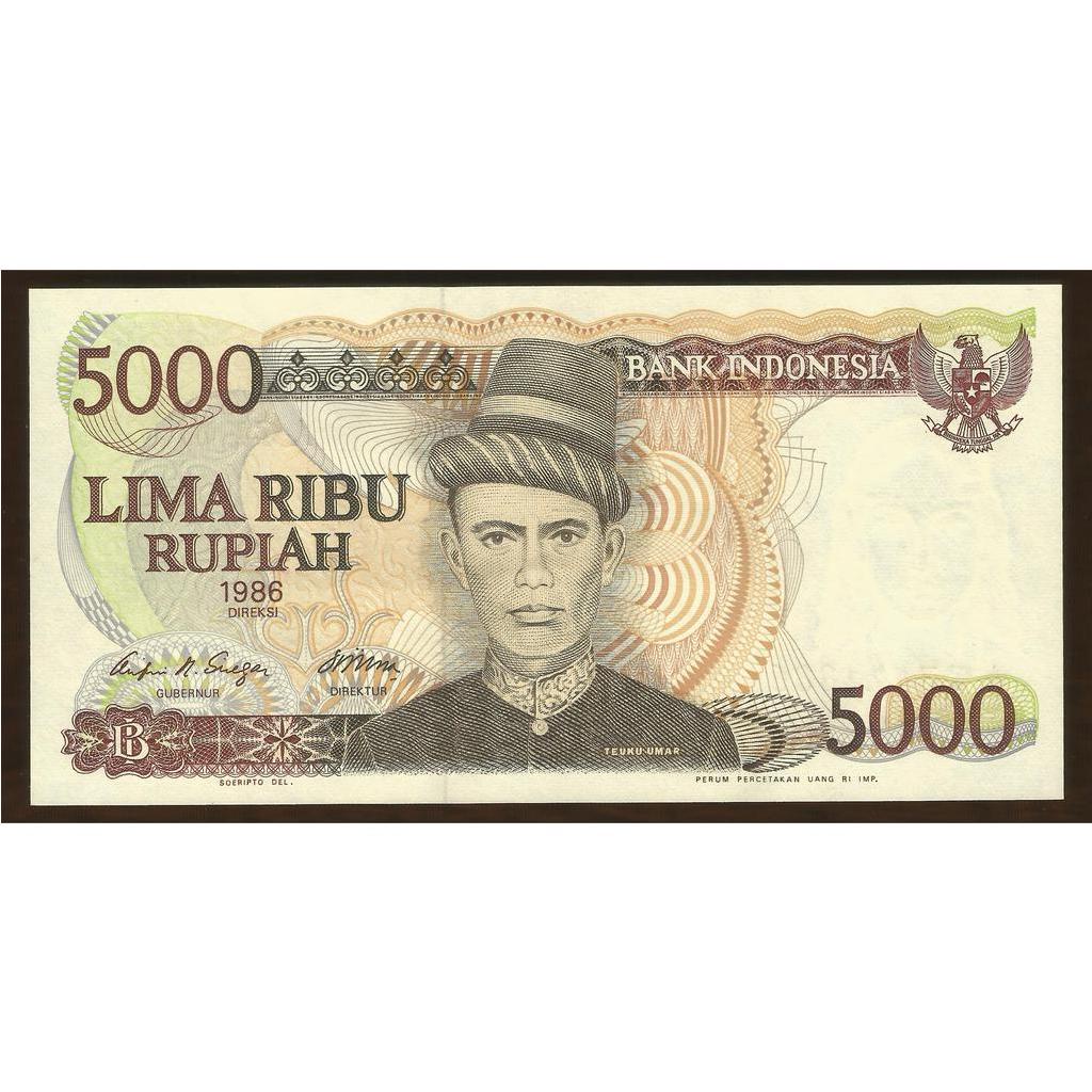 Uang 5000 Rupiah Teuku Umar Tahun 1986