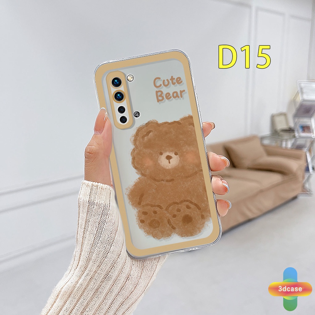 Casing Soft Case Realme C11 2021 C21Y C31 C35 C15 C21 C25 C20 C3 C12 C2 C25S 5S 5 5S 5i C17 7i C1 C25Y C2 C3i 6i C20A realme Narzo 20 10 10A 20A 30A A7 A5S A15 A16 Y12 Y20 Y15S A03 Couple Cute Bear Camera Protection Case