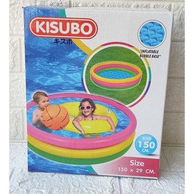 KOLAM Renang Anak Kisubo 3RING 150x29 CM KSB1529 - Kolam Renang Ukuran Sedang Untuk Anak Anak