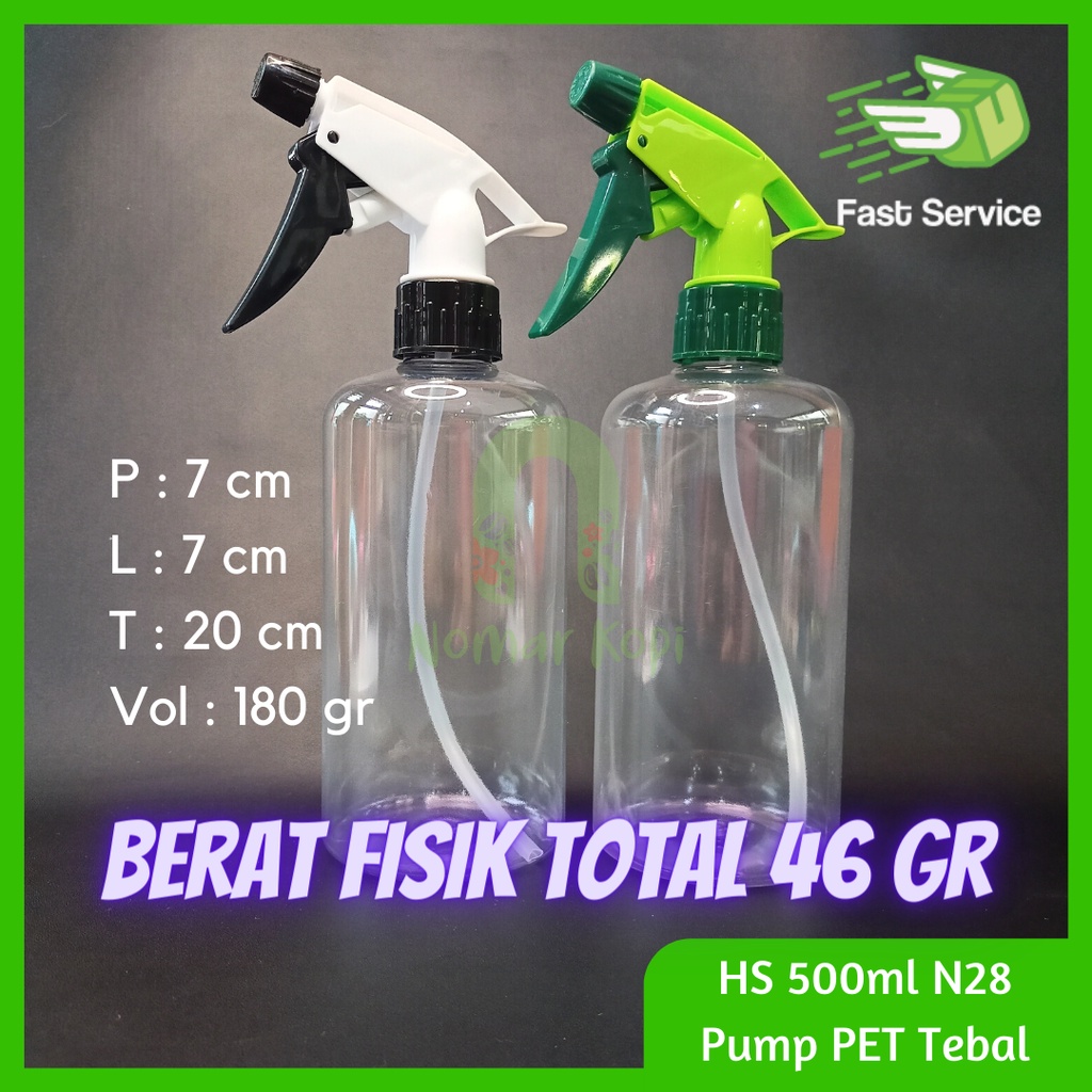 Botol 500ml Clear PET Mini Trigger Bebek