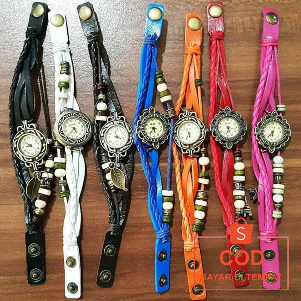 [✅COD] Jam Tangan Gelang Analog Watch Fashion Wanita Cewek Anti Air Murah Couple Original