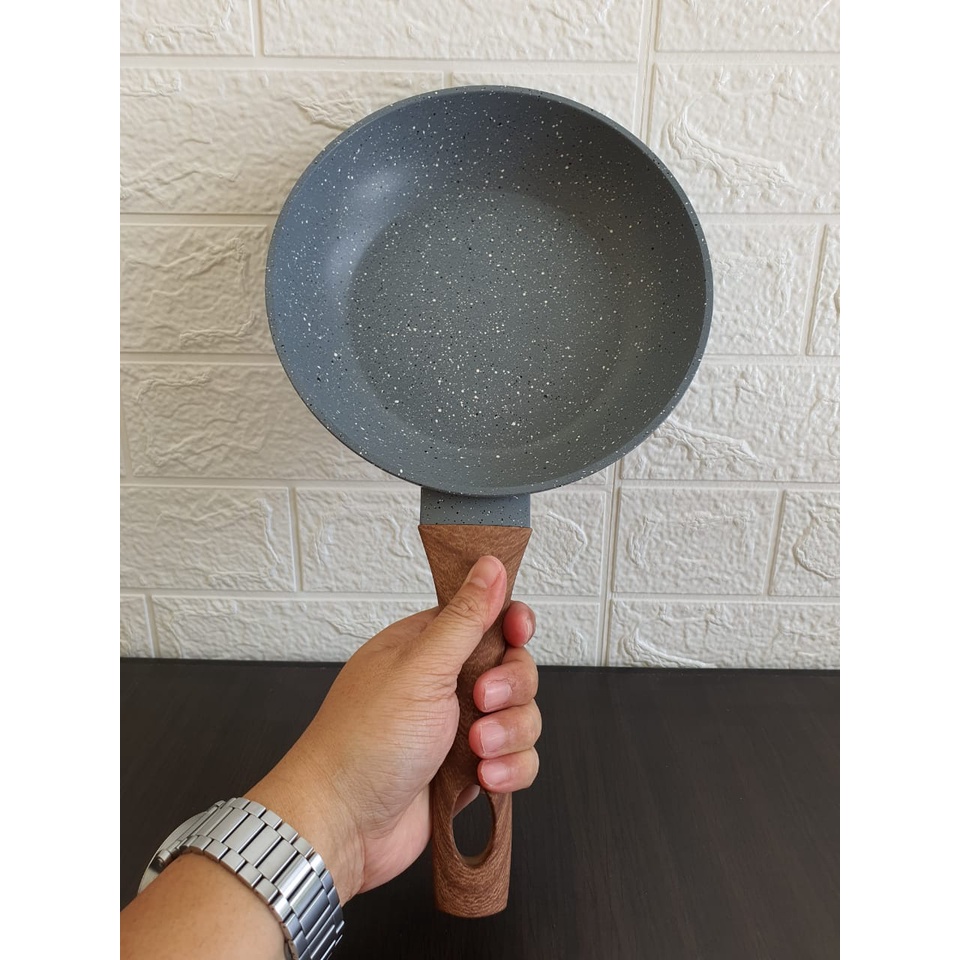 MARBLE 20 CM WAJAN GRANIT PENGGORENGAN NON STICK HONEY KITCHEN FRY PAN