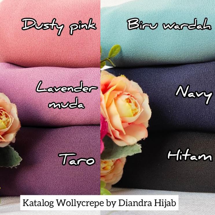 Saleϟnew [Diandra Hijab]Jilbab Wollycrepe Syar'i XXL Kerudung Wollycrepe Jumbo Khimar Syar'i Pet Ant
