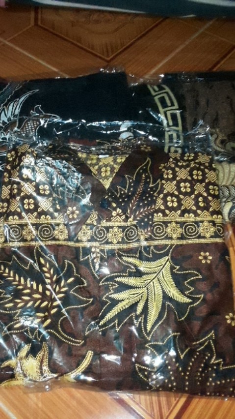 Kemeja Batik Pria Lengan Panjang Size M L Xl Xxl Bswart Batik Hrb026 Kenongo Hem Panjang Padi