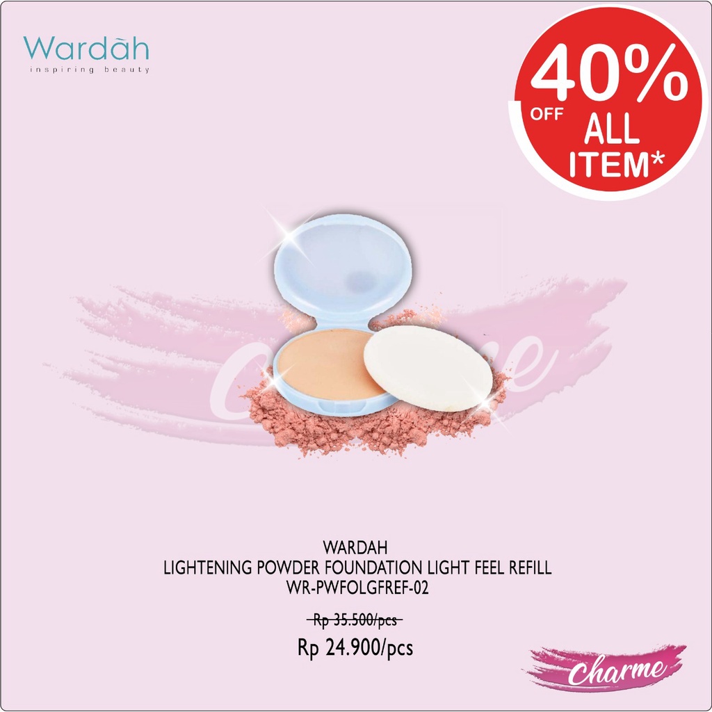 (READY &amp; ORI) Wardah Lightening Powder Foundation Light Feel