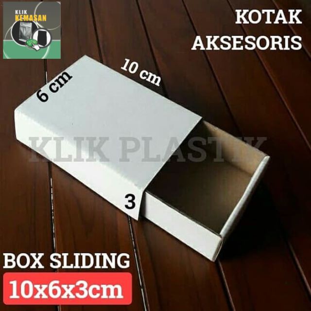 

KOTAK SLIDING 10X6X3 PUTIH / TEMPAT SOUVENIR / KARDUS HP BOX KOTAK HP